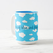 ciel de nuages bleus et blancs moelleux - mug (Devant gauche)
