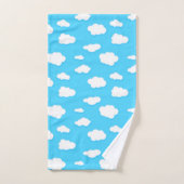 ciel de nuages bleus et blancs moelleux - serviett (Serviette à main)