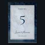 Ciel de nuit céleste avec cadre Numéro de table<br><div class="desc">Ce ciel de nuit céleste avec le numéro de table de cadre est parfait pour votre mariage enchanté sous les étoiles. Le ciel bleu marine foncé, parsemé d'étoiles argentées, donnera le ton à votre mariage extérieur boho du soir. Personnalisez-le comme vous le souhaitez ou gardez-le tel quel. N'oubliez pas de...</div>