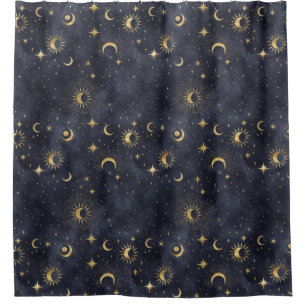 Ciel de nuit céleste rideau de douche motif