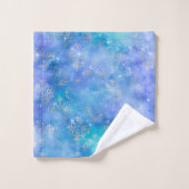 Ciel de nuit Galaxy Abstrait bleu pourpre (Gant de toilette)