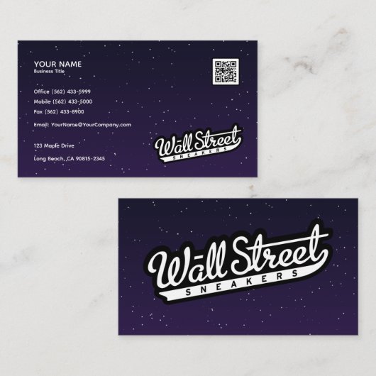 Ciel de nuit Galaxy - Design Carte de visite (Devant / Derrière)