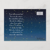 Ciel de NYC 01 Étoiles Bleues Gravées Carte de Rem (Dos)