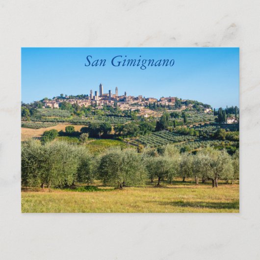 Ciel de San Gimignano,Toscane, Italie Carte Postal (Devant)