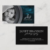 Ciel d'étoile bleue de noir de carte de visite de (Devant / Derrière)