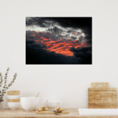 Ciel en feu : coucher du soleil - Poster #1 (Cuisine)
