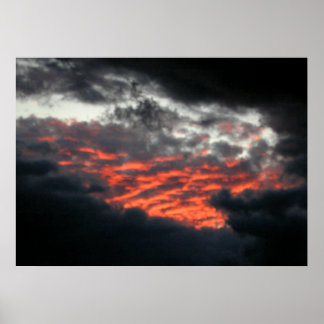 Ciel en feu : coucher du soleil - Poster #1