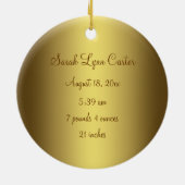Ciel envoyé bébé photo ornement de naissance (Dos)