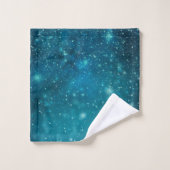 Ciel étoilé cosmique bleu (Gant de toilette)