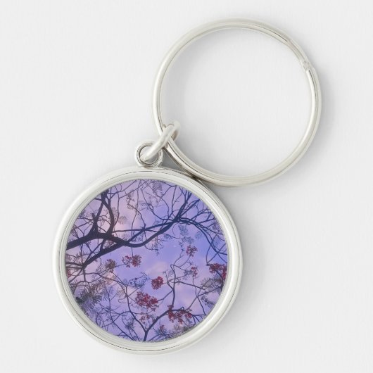 Ciel Fleur Violet – Porte-clés Esthétique pour Dre (Devant)
