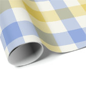 Ciel Gingham - Papier cadeau (Coin rond)
