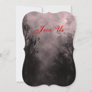 Ciel hanté et avens Custom Halloween Invitation