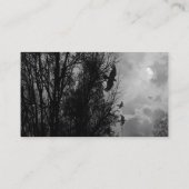 Ciel hanté noir blanc rouge Personnalisé Cartes de (Dos)