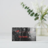 Ciel hanté noir blanc rouge Personnalisé Cartes de (Debout devant)