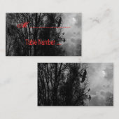 Ciel hanté noir blanc rouge Personnalisé Cartes de (Devant / Derrière)
