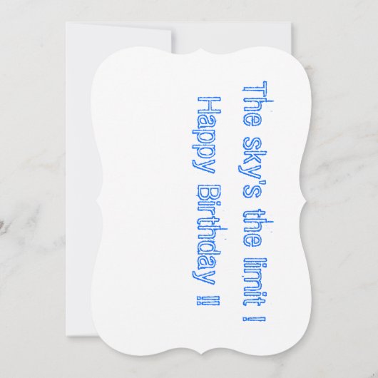 Ciel lumineux, joyeuse invitation d'anniversaire (Dos)