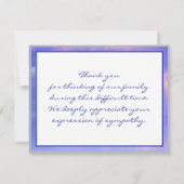 Ciel lumineux sur Serene Water Bereavement Merci (Dos)