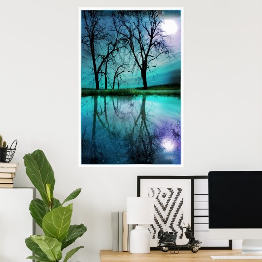 Ciel nocturne, affiche (Bureau à domicile)