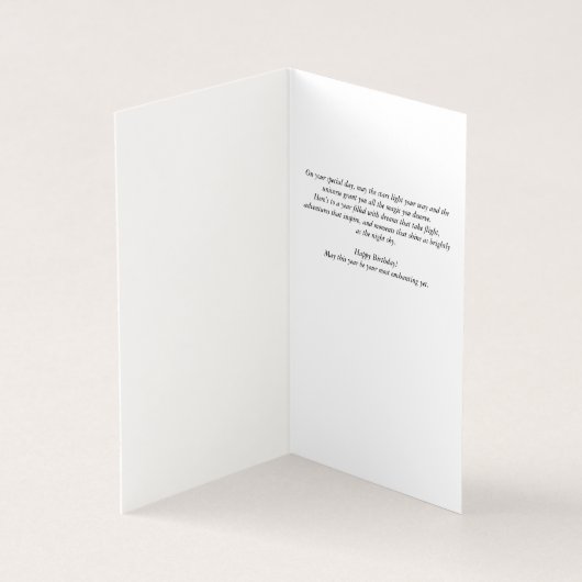 Ciel nocturne - Carte d'anniversaire céleste (Inside)