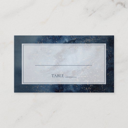 Ciel nocturne céleste | Carte Mariage Gold Flat (Devant)