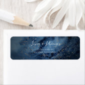 Ciel nocturne céleste | Étiquette d'adresse de ret (En situation)