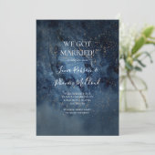 Ciel nocturne céleste | Faire-part Gold Elopement (Debout devant)