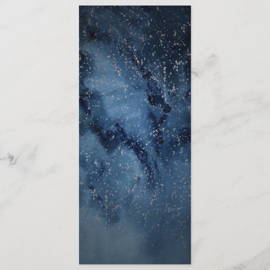 Ciel nocturne céleste | Menu Mariage Argent (Dos)