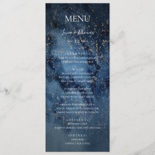 Ciel nocturne céleste Menu Mariage Gold Dinner M