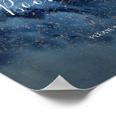 Ciel nocturne céleste | Signe de livre d'or doré (Coin)