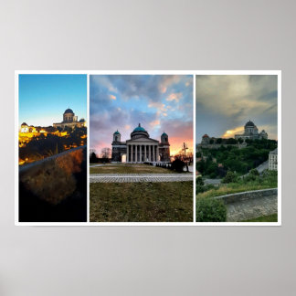 Ciel nocturne d'Esztergom. Affiche