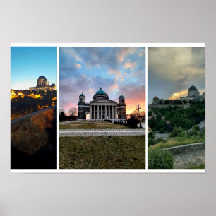 Ciel nocturne d'Esztergom. Affiche
