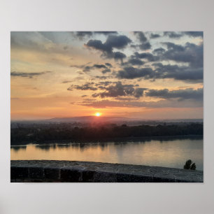 Ciel nocturne d'Esztergom. Affiche