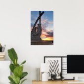 Ciel nocturne d'Esztergom. Affiche (Bureau à domicile)