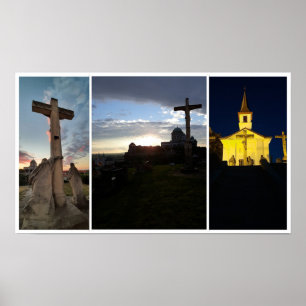 Ciel nocturne d'Esztergom. Affiche