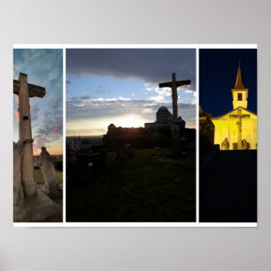 Ciel nocturne d'Esztergom. Affiche