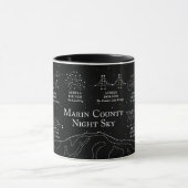 Ciel nocturne du comté de Marin mug 11 oz noir (Centre)