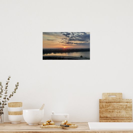 Ciel nocturne Esztergom. Affiche (Cuisine)