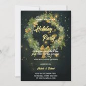 Ciel nocturne et couronne Fête Invitation (Devant)