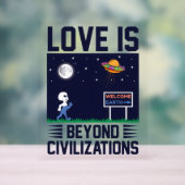 Ciel nocturne et espace avec alien et vaisseau spa (Neutre)