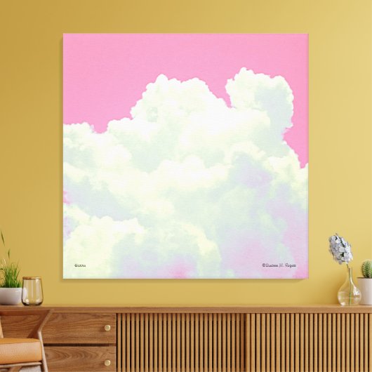 Ciel - Nuages roses - Impression en toile étirée (Insitu(Salon))