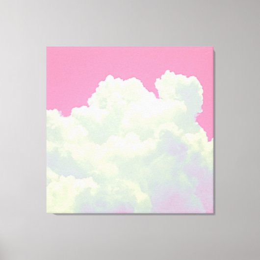 Ciel - Nuages roses - Impression sur toile tendue (Recto)