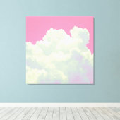 Ciel - Nuages roses - Impression sur toile tendue (Insitu (Plancher de Bois))