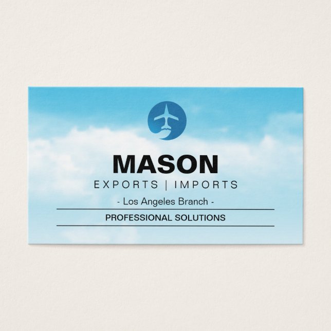 Ciel nuageux | Avion volant (Devant)