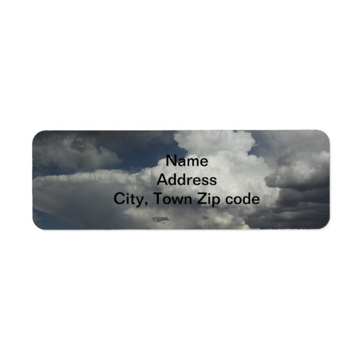 Ciel nuageux Étiquettes de adresse (Devant)