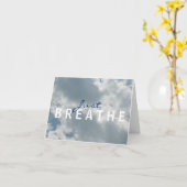 Ciel nuageux Respire le Carte pour notes (Fleur jaune)