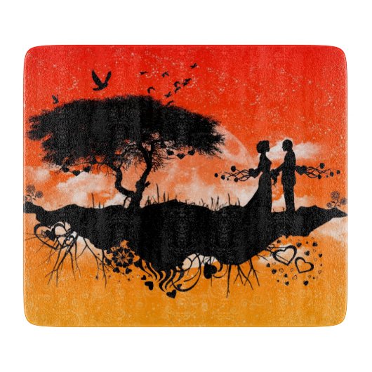 Ciel orange Romance - planche à découper (Devant)