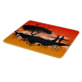Ciel orange Romance - planche à découper (Coin)