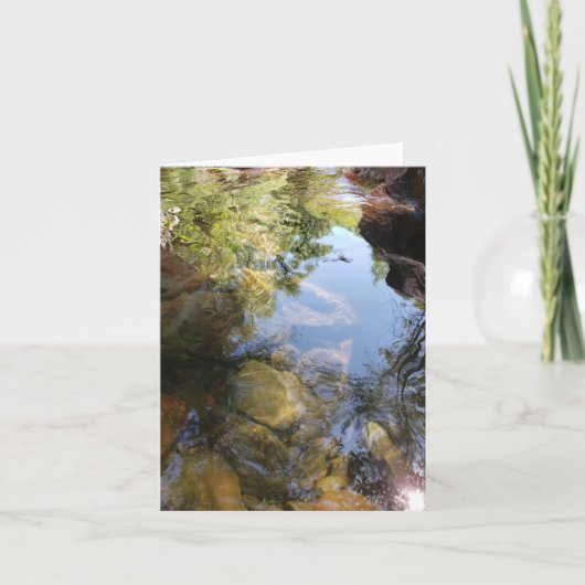 ciel réfléchi et carte de voeux luxuriante (Devant)