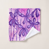 Ciel rose Lilies encrées (Gant de toilette)