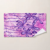 Ciel rose Lilies encrées (Serviette à main)